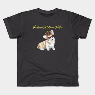 THE QUEEN'S PLATINUM JUBILEE -CORGI Kids T-Shirt